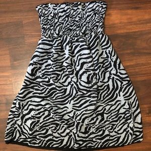 Zebra top strapless / mini dress